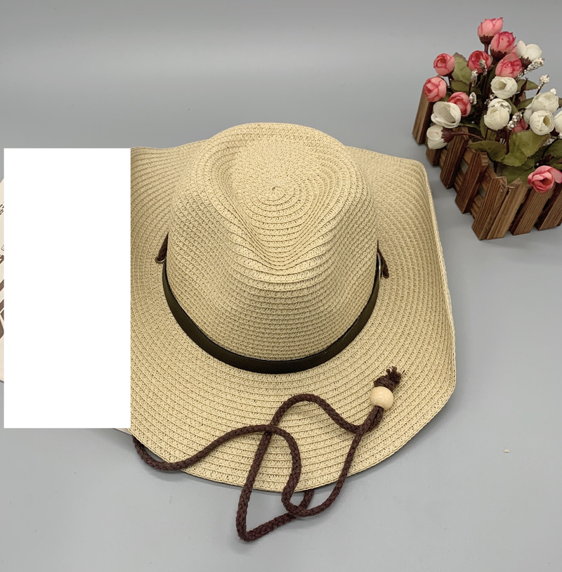 Chapéu de cowboy masculino mais vendido na primavera e no verão, chapéu de sol para férias em viagens, chapéu de pesca com proteção solar ao ar livre, chapéu dobrável à prova de vento_voghion.com