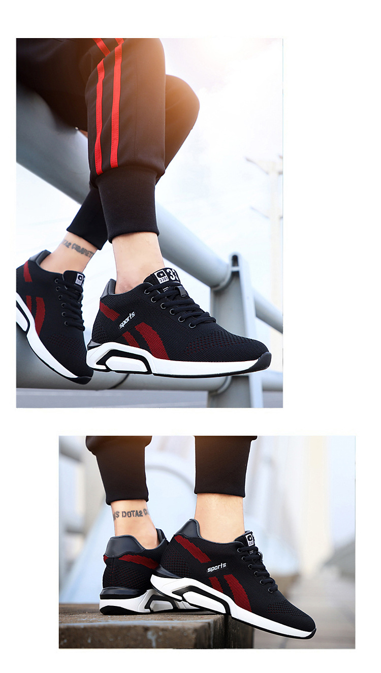 Erhöhen Sie die Herrenschuhe 6 cm, unsichtbare innere Erhöhung der Herrenschuhe 8 cm, Mesh-Stoff, fliegend gewebt, atmungsaktiv, lässige Sportschuhe_voghion.com