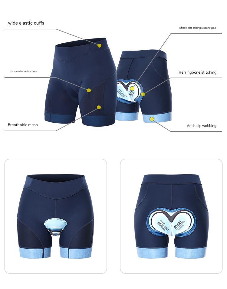 NOKO-ARSUXEO Sous-vêtements de cyclisme pour femmes, short de sport trois-quarts, collants d'été confortables, très élastiques, respirants et absorbant la transpiration_voghion.com