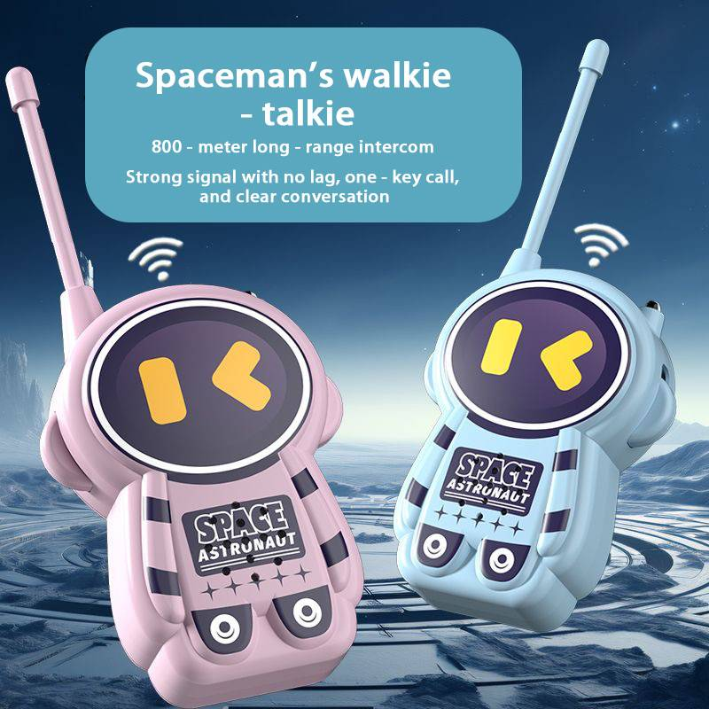 Spaceman - Ultralangdistanse, oppladbar, trådløs walkie-talkie med tema for barn med en rekkevidde på 1000 meter._voghion.com