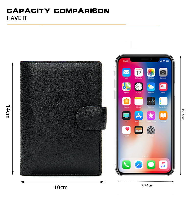 Portefeuille pour homme, portefeuille long en cuir de vache véritable de haute qualité, première couche de cuir de vache véritable_voghion.com