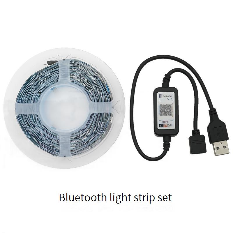 Taśmy LED RGB 5050 ze sterowaniem przez aplikację Bluetooth, zasilanie przez USB, samoprzylepna podkładka do podświetlenia telewizora, nastrojowe oświetlenie wnętrza, dekoracja wnętrz_voghion.com