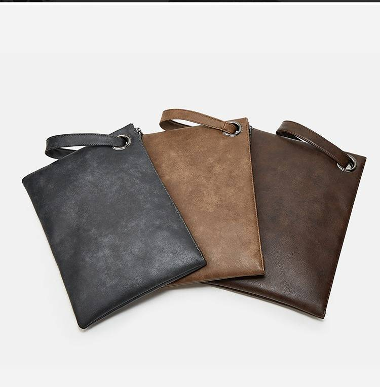 Men's Clutch Bag Wrist Bag Men's Handbag Fashionable Retro Large Capacity Clutch Bag Daily Light Business Commuting Mobile Phone Coin Purse_voghion.com