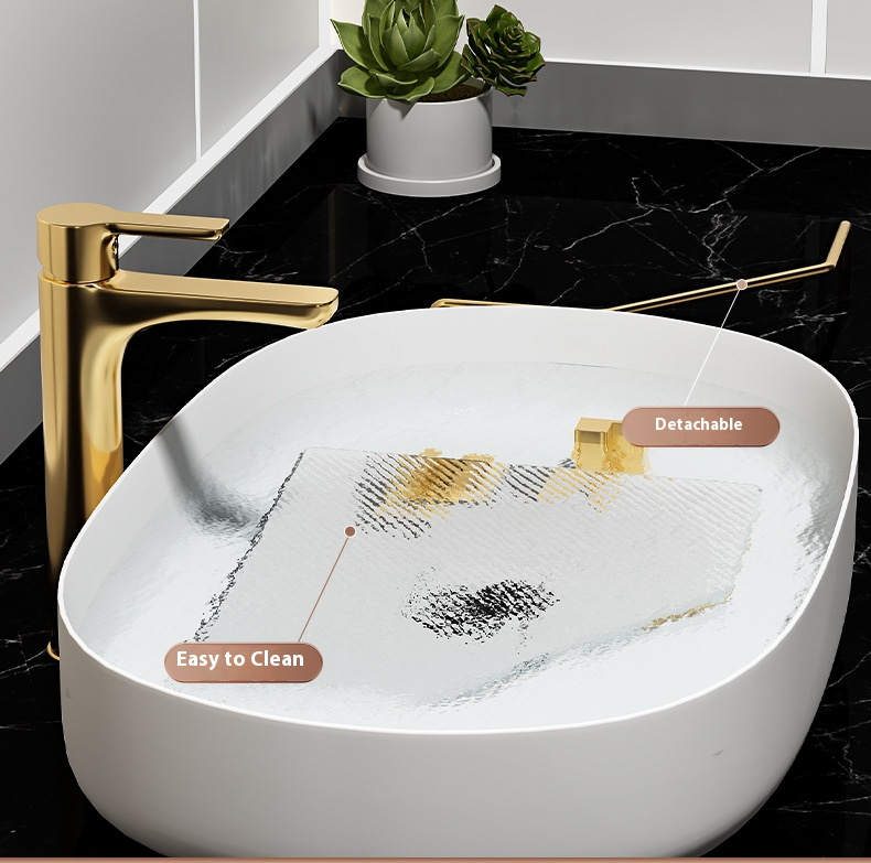 Premium Acrylic Diamond Bathroom Shelf – No-Drill Wall-Mounted Triangle Organizer With Gold/Glossy Finish For Shower & Toilet Storage_voghion.com