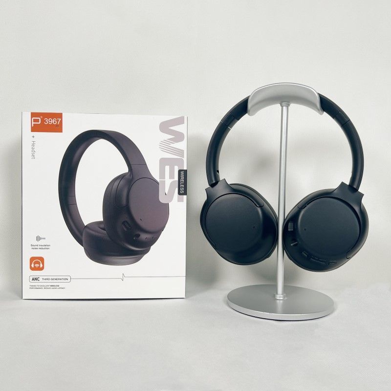 Bluetooth Headphones - Active Noise Cancelling, 50mm Drivers, 35H Playtime, Foldable Over-Ear Design (Gray/Khaki/Navy/Black)_voghion.com