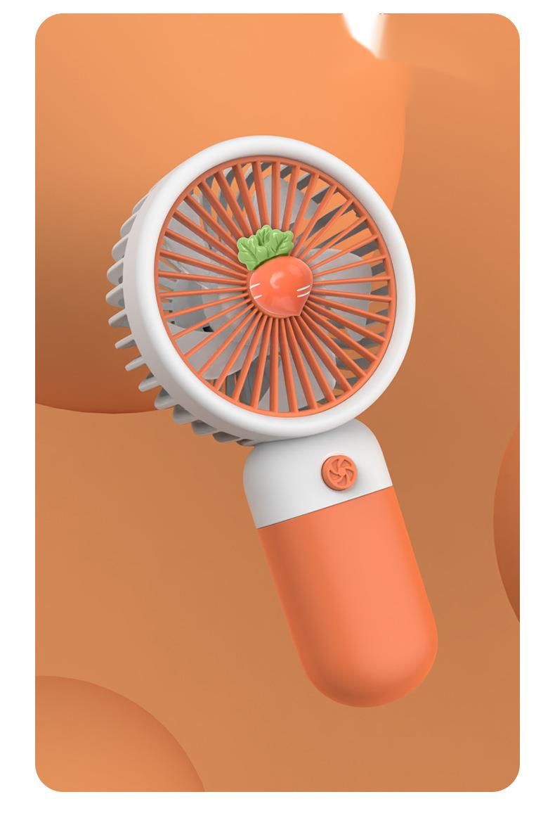 Mini ventilateur portable rechargeable USB en forme de fruit et de fleur, design de dessin animé mignon pour étudiant_voghion.com