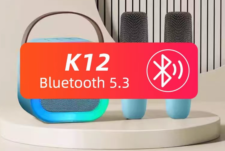 Mini enceinte Bluetooth karaoké sans fil pour enfants avec microphone intégré K12_voghion.com
