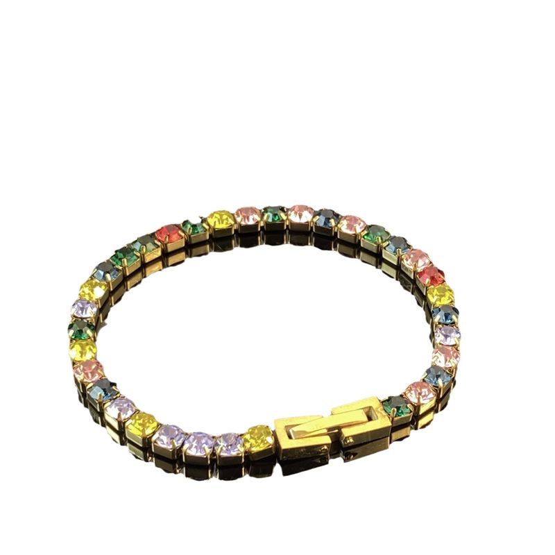 European And American Style Internet Celebrity Square Colorful Zircon For Women, Light Luxury Fashion Versatile High-end_voghion.com