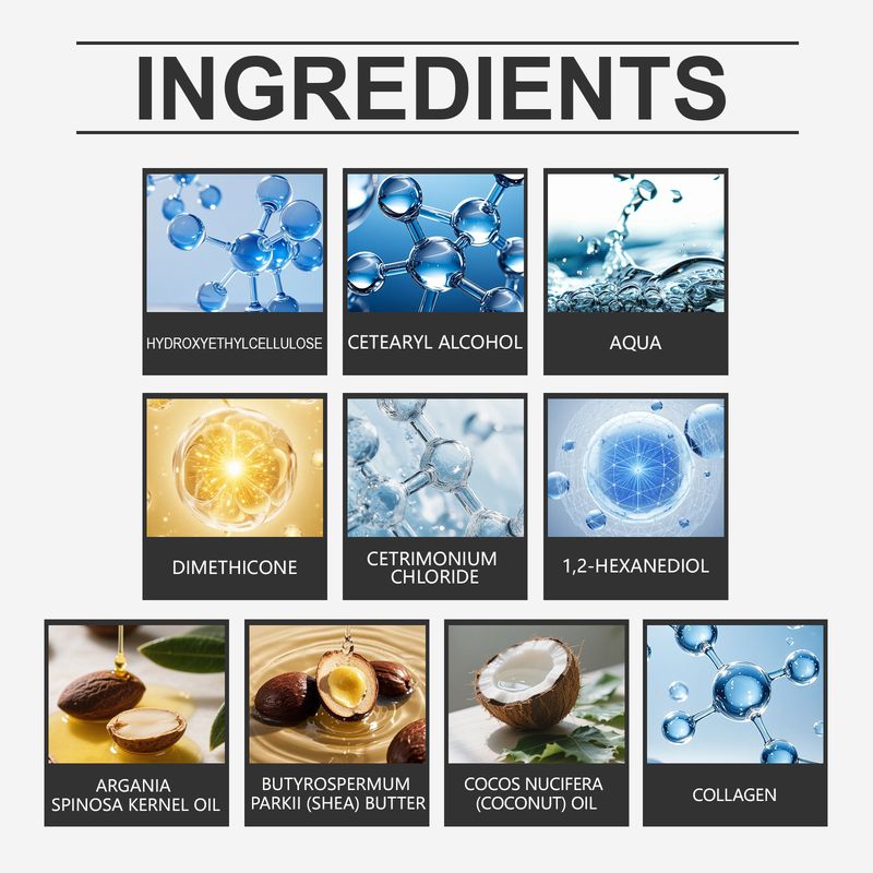 Maschera per capelli morbidi, naturali e soffici, nutriente e idratante profonda Hoegoa_voghion.com