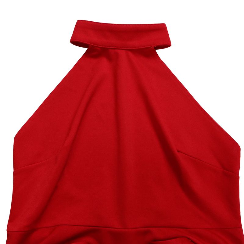 Damenbekleidung Sommermode zweiteilig ärmellos rückenfrei unregelmäßig langer Rock Hose mit weitem Bein_voghion.com