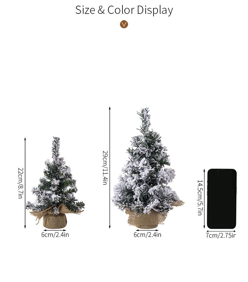 Christmas decorations Creative Christmas Tree Mini tree Tabletop decoration Christmas snow spray tree_voghion.com