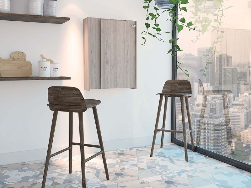 Dalton Foldable Table; One Shelf With Seven Divisions_voghion.com