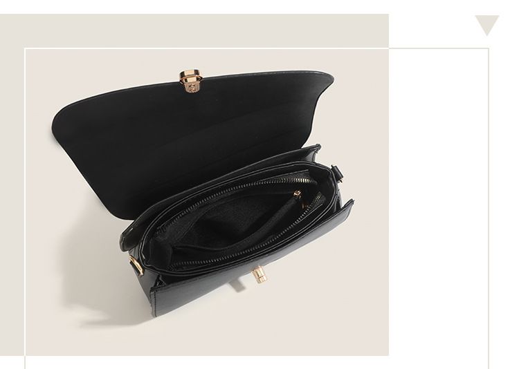 Satin 2024 Spring Summer New Korean Street Fashion Pillow Polyester Lock Women's Handbag Shoulder Bag_voghion.com