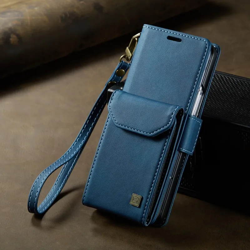 Custodia per telefono con portafoglio per Samsung Galaxy Z Fold 6 5 Fold6 Fold5 5G con blocco RFID, porta carte di credito, custodia in pelle PU_voghion.com