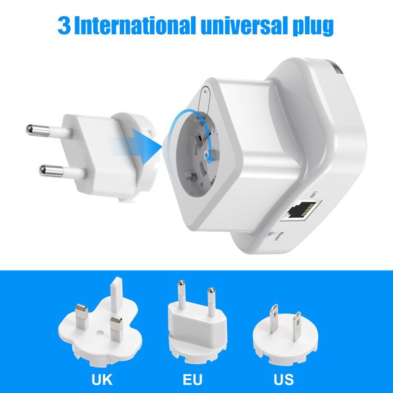 High-Power WiFi Extender - 300Mbit/s Wireless Range Expander With Fast Speed & Reliable Signal | Ideal For Large Homes_voghion.com