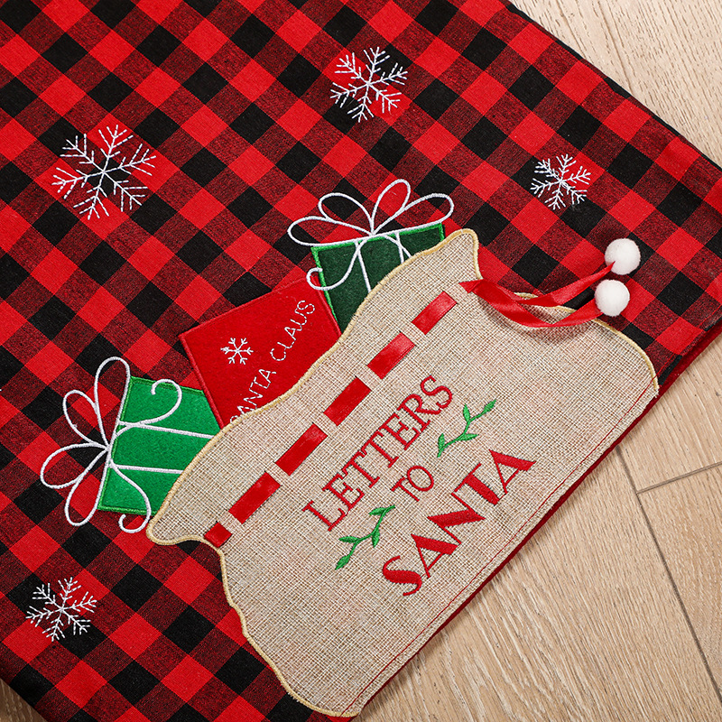 New Christmas chair set, Christmas checkered chair set, Christmas envelope chair set, home dining table decoration_voghion.com