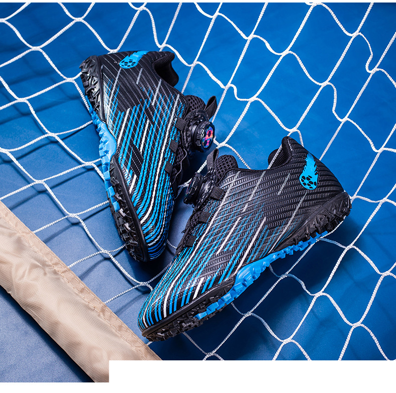 Children's football shoes training special rotary buckle boys broken nails non-slip sports football shoes_voghion.com