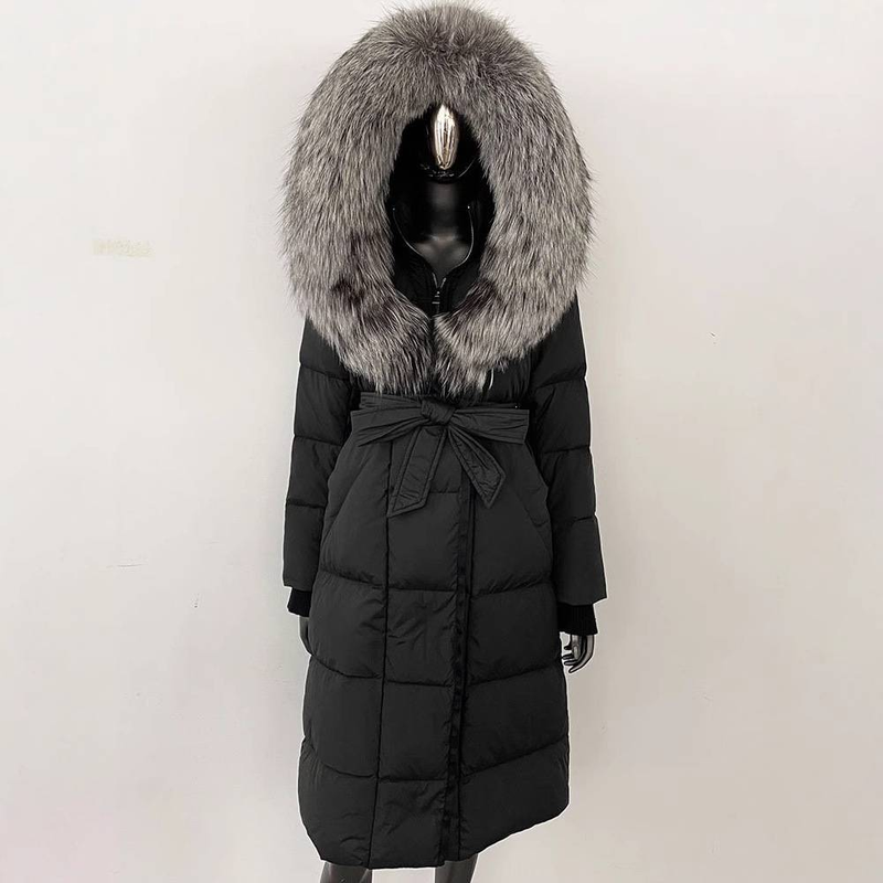Damenbekleidung Wintermode Wahl Lange Für Frauen Verdicktes Fell Taille Mit Kapuze Temperament Abnehmen_voghion.com