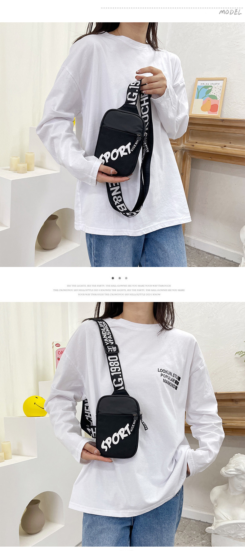 Men's Small Satchel Ultra-light Mini Mobile Phone Bag Tide Brand Chest Bag Women's Small Bag Women's Lightweight Sports Shoulder Messenger Bag._voghion.com