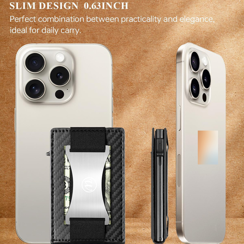 Men's Bags Carbon Fiber Flip Cover Rfid Card Holder Anti Theft Brush Dollar Clip Side Push Automatic Pop Up Card Box Wallet_voghion.com