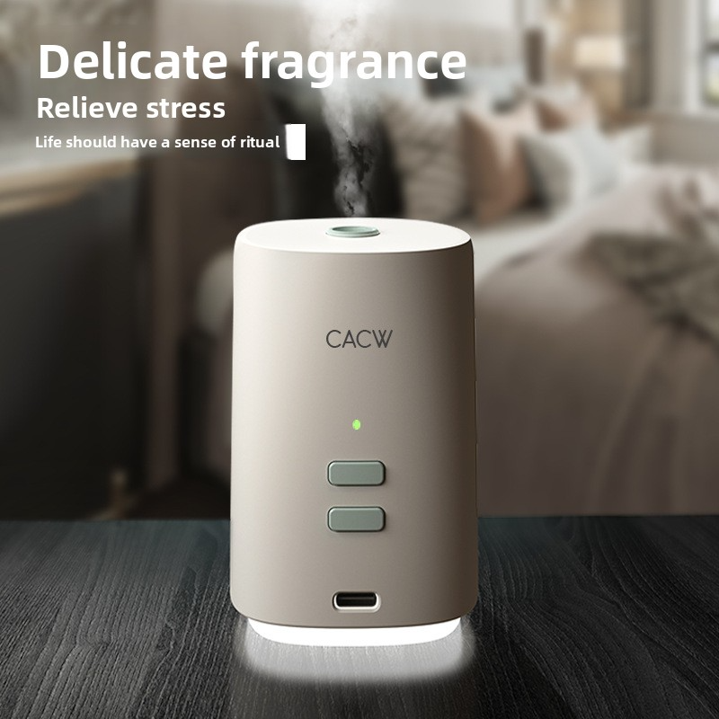Wall-Mounted Aroma Diffuser – Battery-Powered Automatic Spray For Home | Silent Air Freshener With Adjustable Mist & 6 Premium Scents (White)_voghion.com