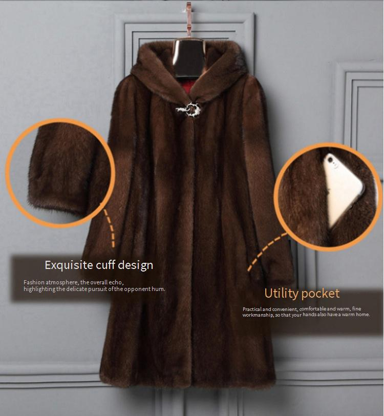 Luxuriöser Kunstnerzmantel für Damen, Langer Wintermantel mit Kapuze und eleganter Stickerei, Übergröße erhältlich in Schwarz und Braun_voghion.com