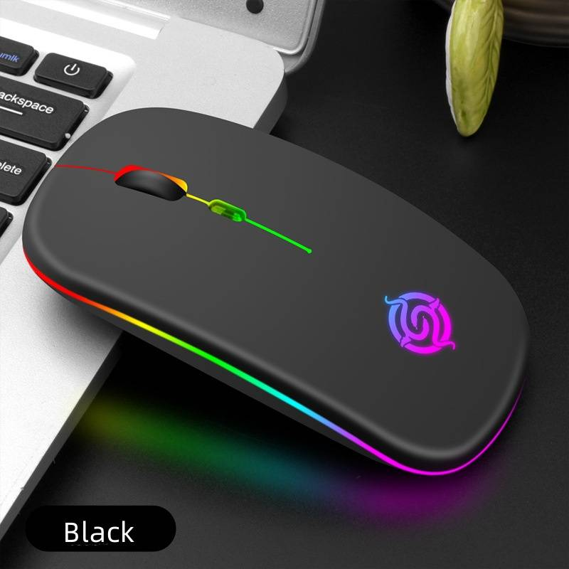 Viper BM110 Wireless Charging Gaming Mouse – Silent RGB Optical Mouse With Bluetooth, 1600DPI, 4-Way Scroll, Ergonomic Design For PC/Laptop_voghion.com