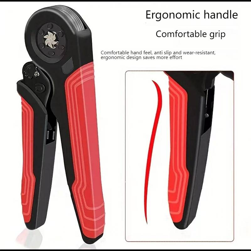 Professional European Style Terminal Crimping Pliers With Hexagonal Needle Insulation For Electrical Wiring_voghion.com