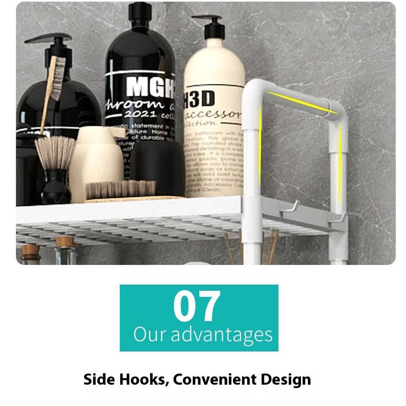 3-Tier Freestanding Toilet Shelf – Sturdy Iron Bathroom Organizer With Spray-Coated Finish For Towels, Toilet Paper & Essentials_voghion.com