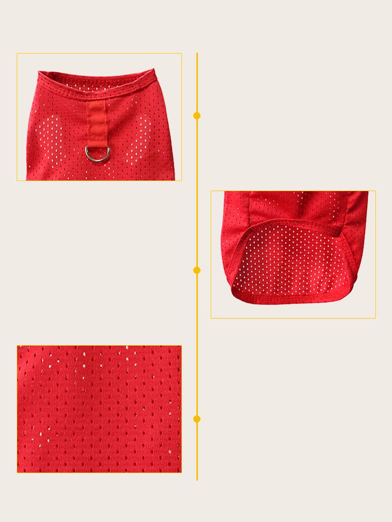 1 Piece Of New Pet Clothing For Spring & Summer - Hollowed-Out Vest & Breathable T-Shirt, Apparel For Small & Medium Pets (Teddy, Bichon Frise, Etc.)_voghion.com
