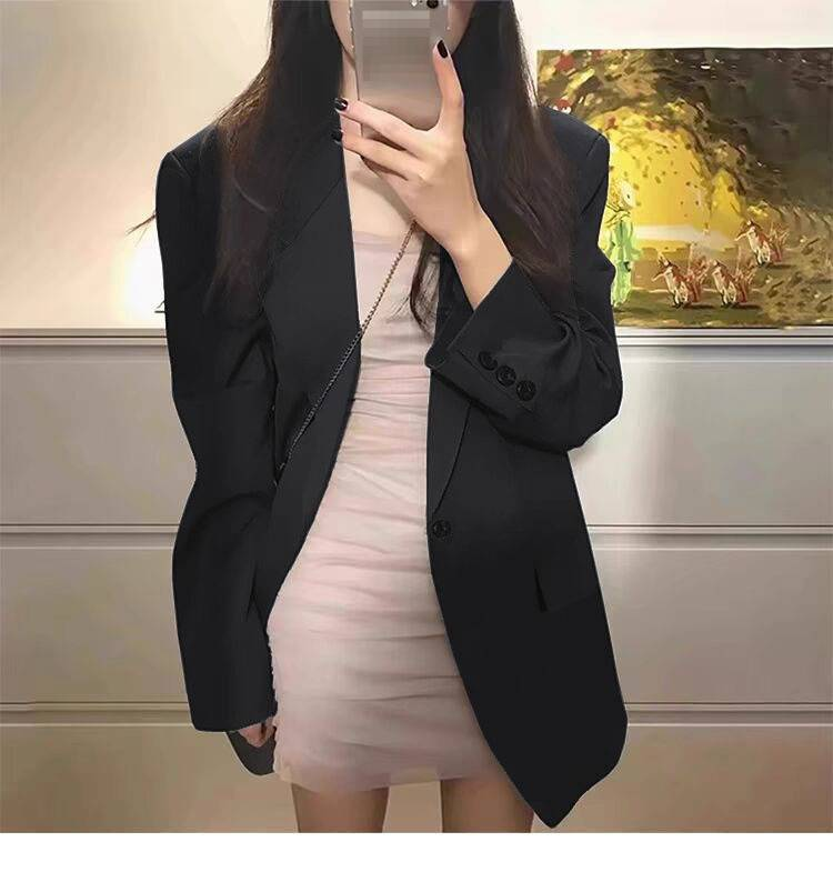 Women's Clothing Blazer Jacket – Spring Trendy Grey & Red Casual Suit Coat In 3 Colors (S-3XL)_voghion.com