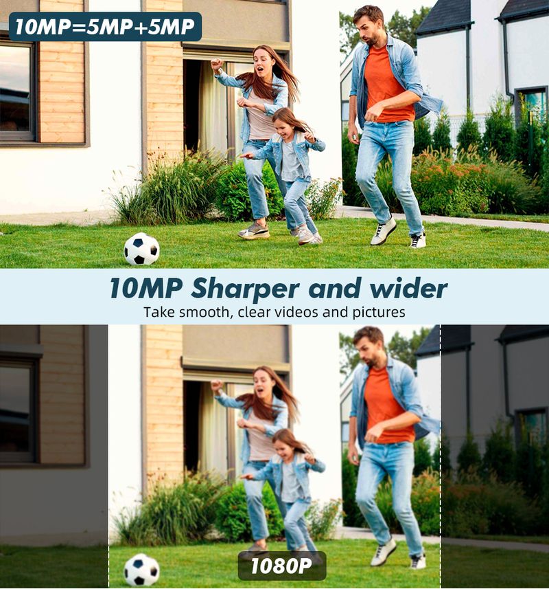 KERUI Utendørs 10MP 5K HD Dobbellinse WiFi IP-kamera Tuya Smart PTZ Trådløs Hjemmesikkerhet CCTV Videoovervåking Menneskelig_voghion.com