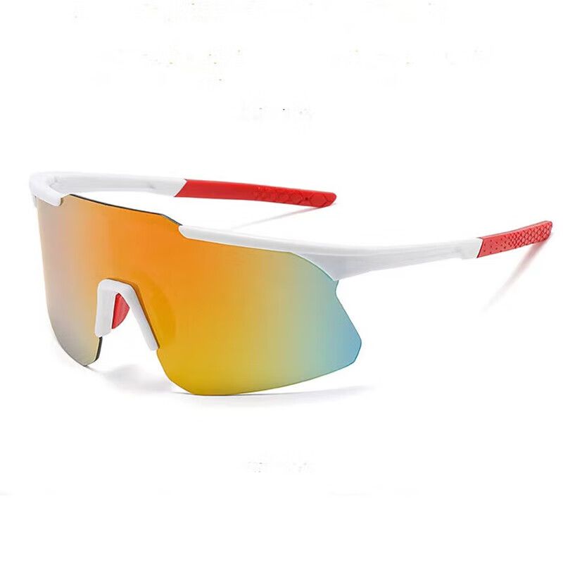 Occhiali da sole unisex antivento per ciclismo, protezione UV, arrampicata, sci, alpinismo, montatura nera, bianco Mercury_voghion.com