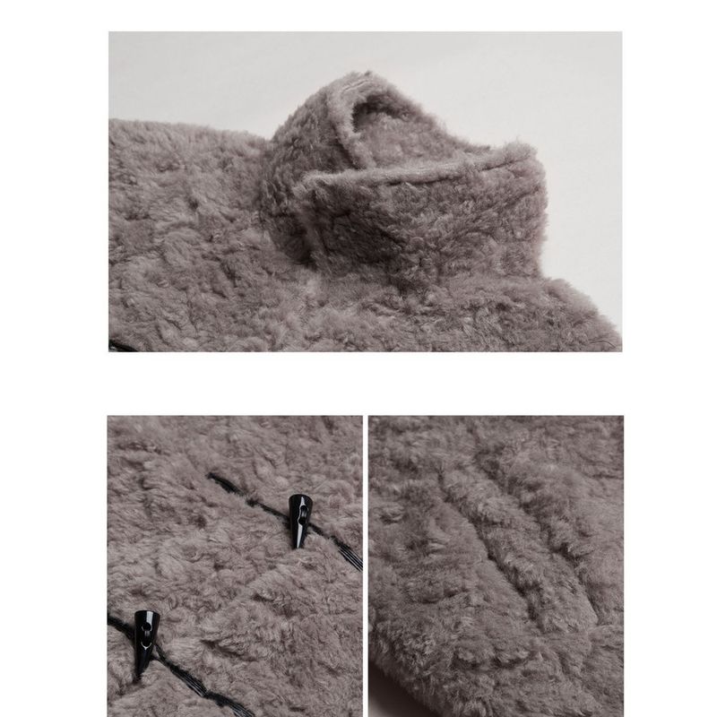 Beikastudios American Style Fleece-Lined For Women, New Autumn And Winter Eco-Friendly Stand Collar Fur Coat_voghion.com