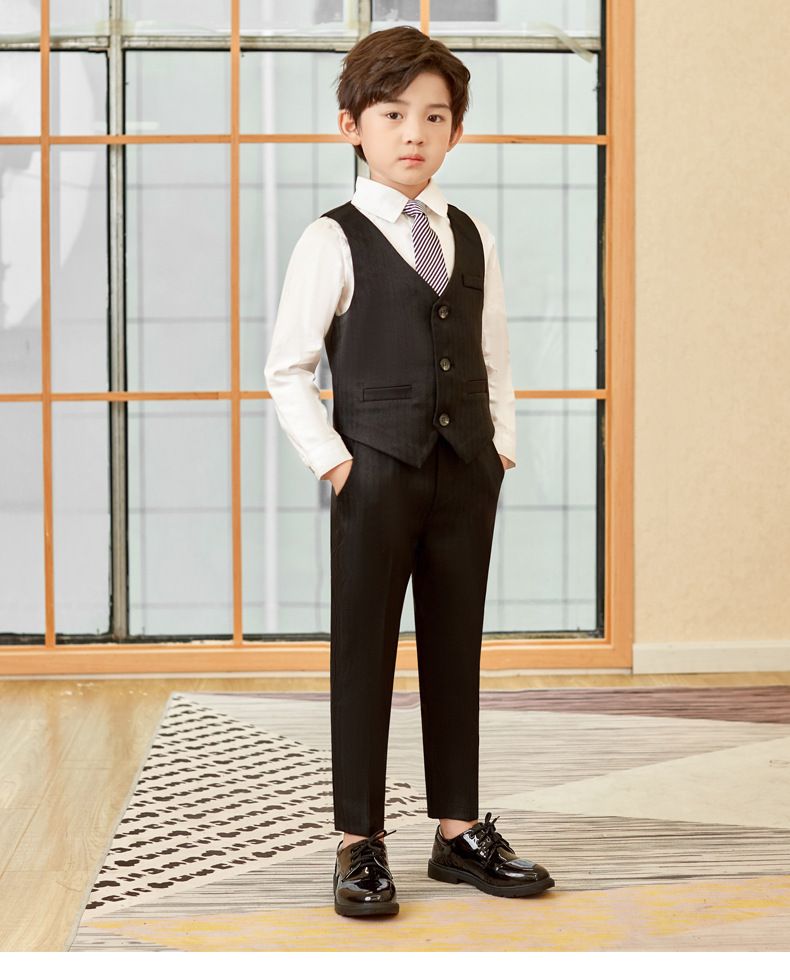 Terno de jaqueta para meninos, terno infantil de outono e inverno, roupas infantis, terno de anfitrião de florista de casamento, roupas infantis médias e grandes_voghion.com