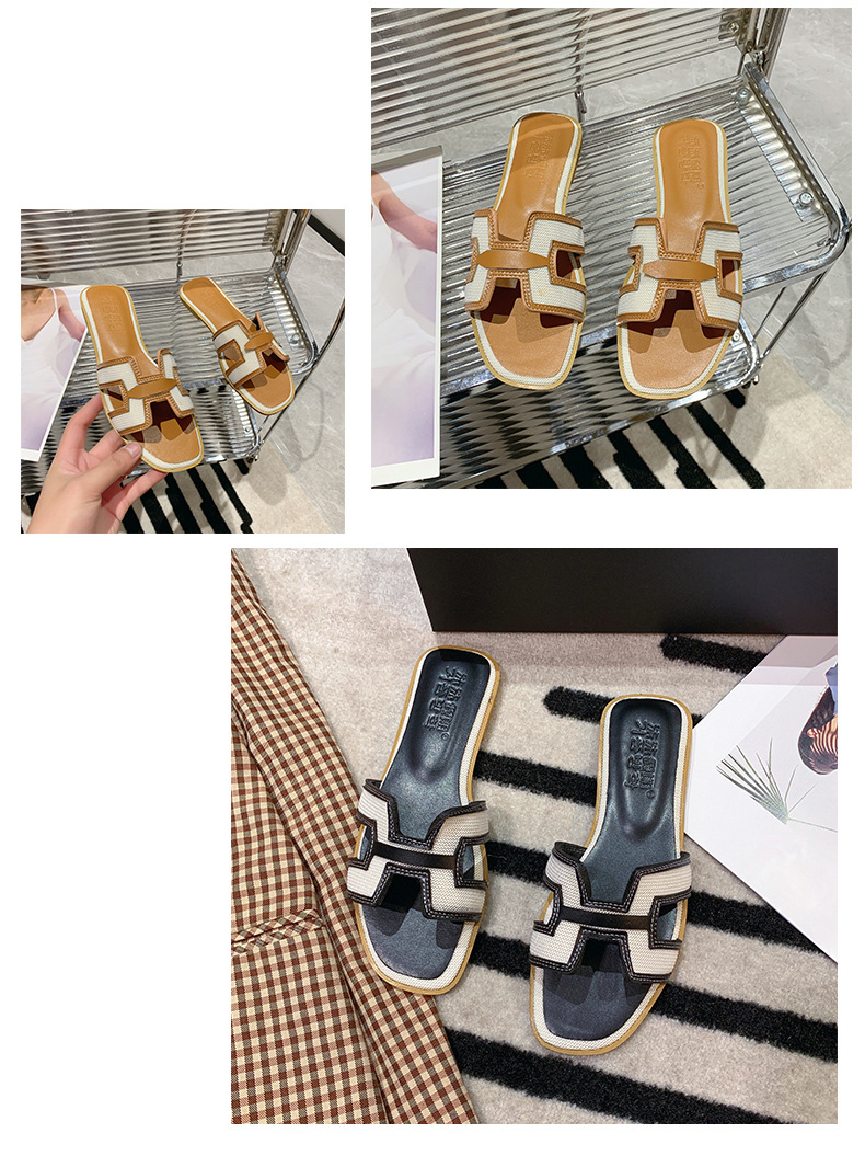 Retro Denim farblich passende Hausschuhe Damen Sommer Oberbekleidung 2023 neue Netz rote Ins Strandschuhe lässige Sandalen_voghion.com