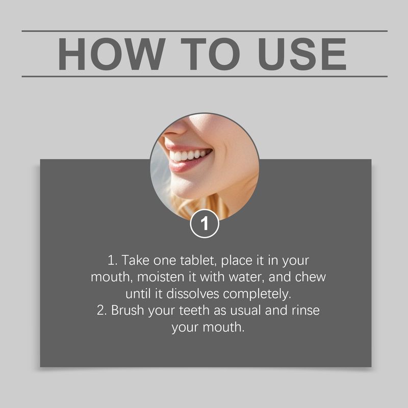 ORALHOE Mint Sanfte Reinigung der Zähne Frischer Atem Tragbare Mundwassertabletten_voghion.com