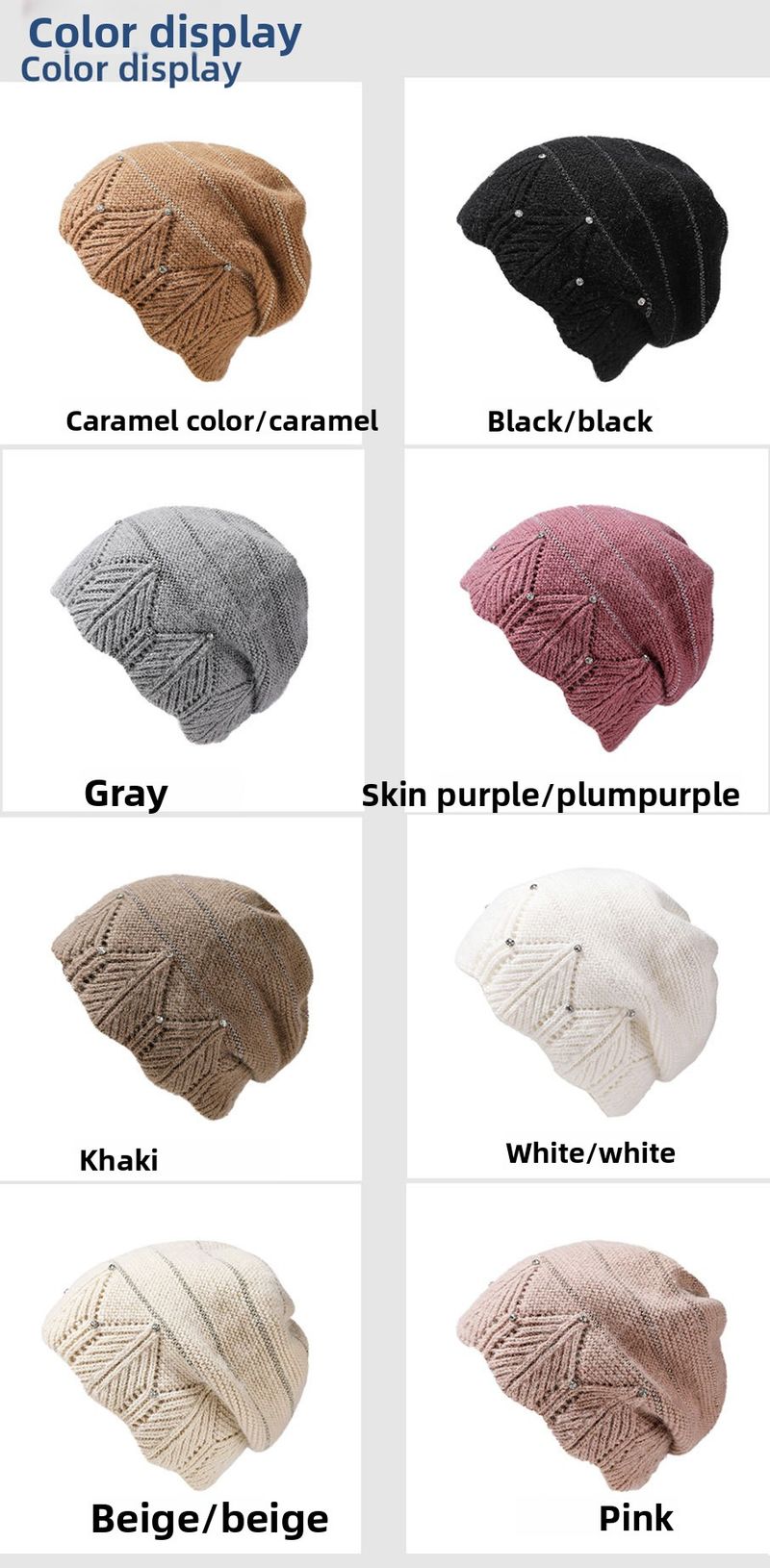 con strass, set di sciarpe foderate in pile per l'autunno e l'inverno, stile trendy e versatile lavorato a maglia, stile celebrità di Internet_voghion.com