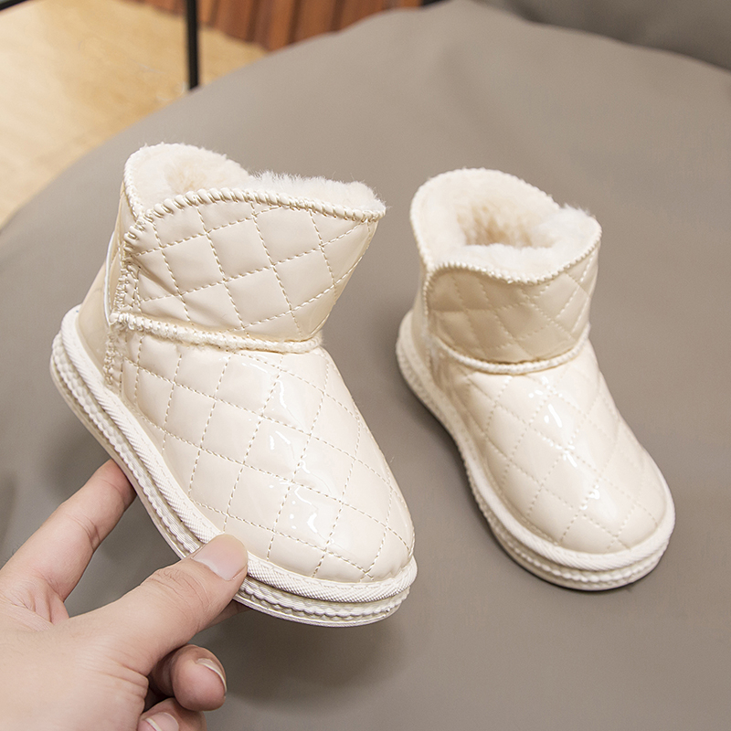 Mädchen-Schneestiefel, leicht, rutschfest, mittelhohe Winterschuhe für kleine und große Kinder_voghion.com