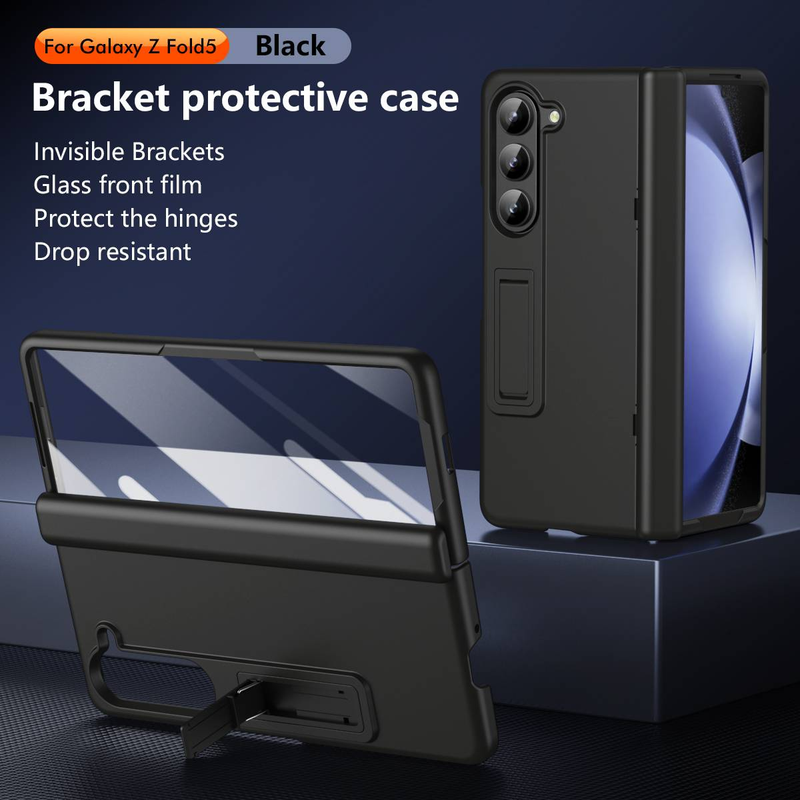 360 ° Full Folding Cover For Samsung Galaxy Z Fold5 Fold4 Fall Prevention Support Hard Cover For Samsung Z Fold 3 Case_voghion.com