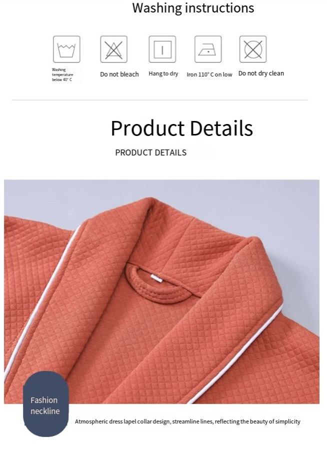 Roupão de algodão para hotel, toalha de algodão, camisola, versão estendida, masculino e feminino, casal, roupão absorvente_voghion.com