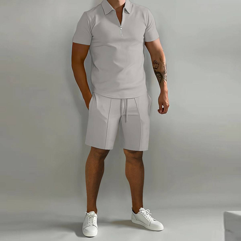 Neu Sommer männer Casual Lose Kurzen ärmeln Kurze-shorts Sportswear Set_voghion.com