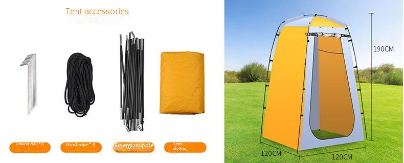 Portable Camping Toilet Tent Outdoor Shower Changing Room With Privacy Screen Waterproof Instant Setup For Beach Fishing Includes Carry Case Stakes_voghion.com