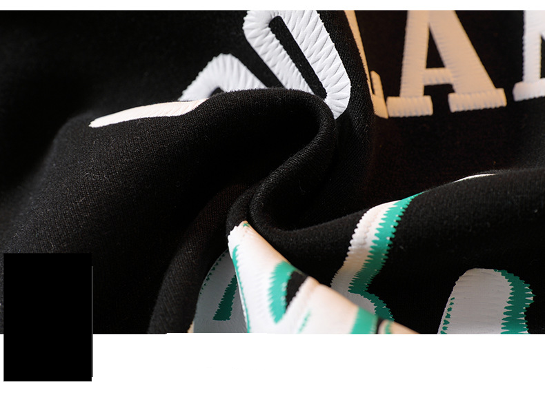 Baseballjacke für Jungen von Mother & Kids für Frühling und Herbst – trendige und hochwertige Oberbekleidung für Kinder von 6–12 Jahren (Schwarz/Grün, Buchstabendruck)_voghion.com