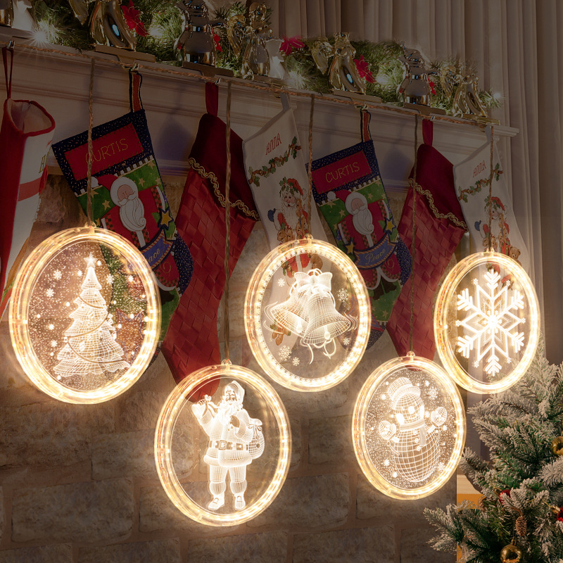 Guirnalda de luces navideñas USB con control remoto: 5 tiras de luces de hadas estilo barra de hielo para decoración navideña y cortinas de ventana._voghion.com
