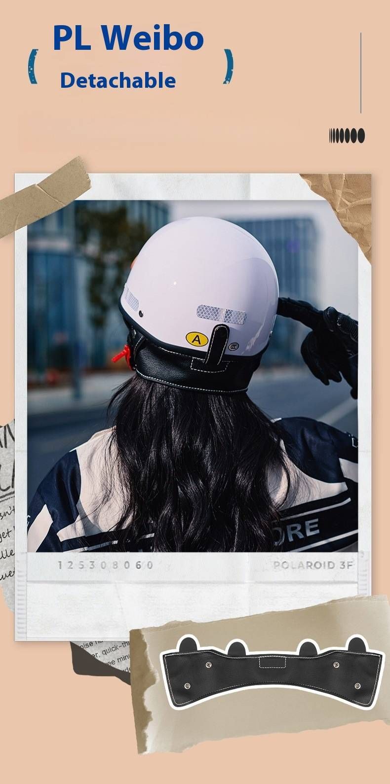 Retro Style Motorcycle Half Helmet With Adjustable Visor - Lightweight ABS Shell, 3C Certified, Universal Fit (58-62cm) For Men & Women_voghion.com