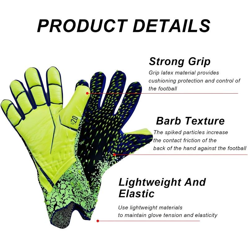 Fußball-Torwarthandschuhe für Kinder, Jugendliche und Erwachsene bieten extrem starke Kontrolle und Griffigkeit, atmungsaktive und bequeme Fußball-Torwarthandschuhe_voghion.com