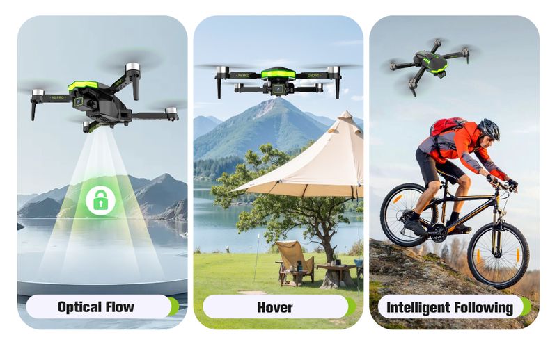 X6 PRO Drone, HD Dual Cameras, Dual Batteries, APP WIFI-FPV, One-key Takeoff, 360° Roll, Intelligent Obstacle Avoidance, Gifts For Boys And Girls_voghion.com