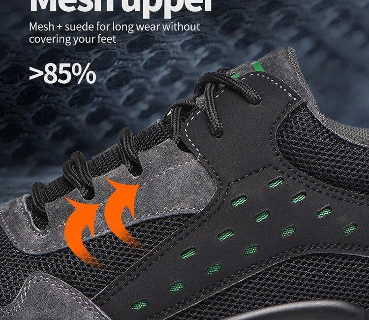 Zapatillas de deporte a prueba de pinchazos para hombre, botas de seguridad indestructibles con punta de acero, zapatos masculinos_voghion.com