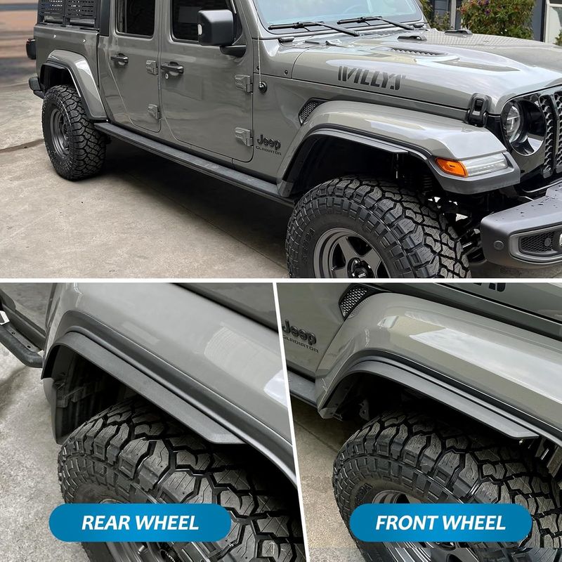 Front & Rear Fenders Compatible With 2020-2024 Jeep Wrangler Gladiator JT Sport & Willys_voghion.com
